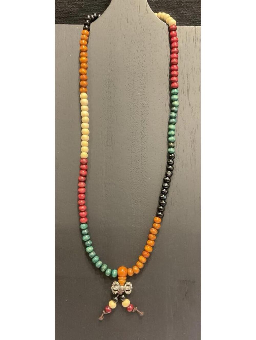 Multicolor Wood Bead Stretchy Necklace #477 ( Originally $19)